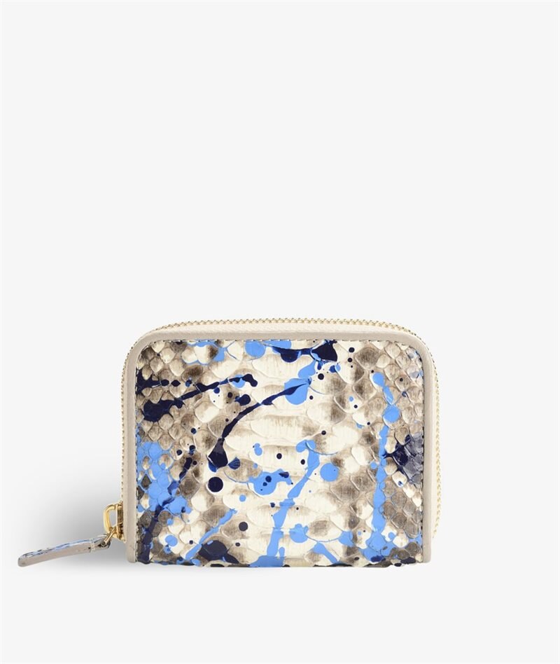 The Case Factory Zip Wallet Python Cobalt Splash