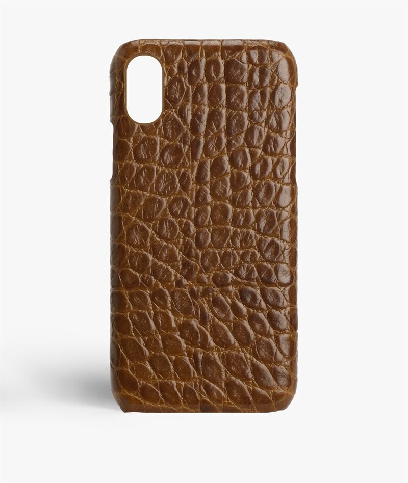 The Case Factory Skal iPhone X/XS Small Croco Cognac