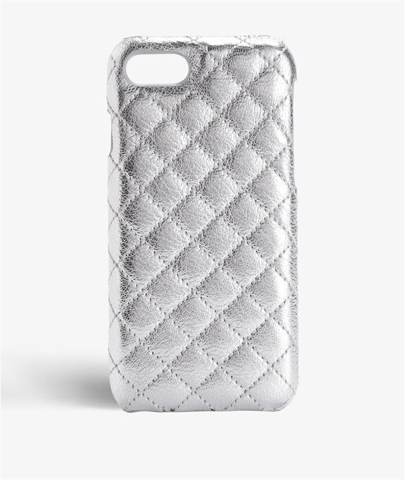 The Case Factory Skal iPhone SE 2022 Quilted Metallic Silver