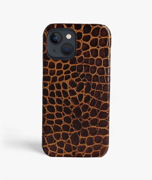 The Case Factory Skal iPhone 13 Pro Small Croco Brun