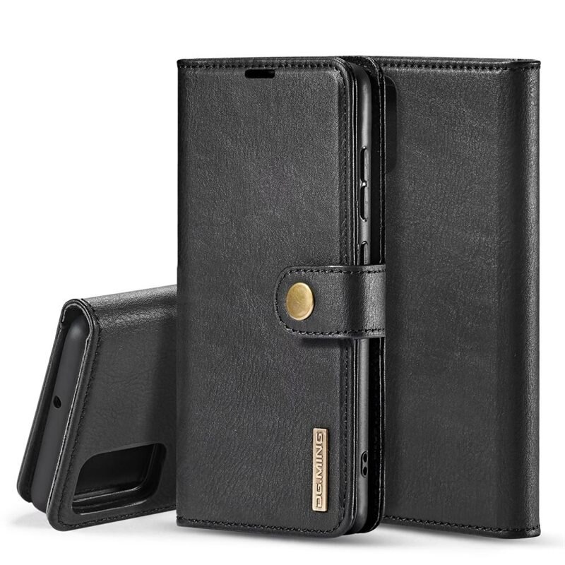 DG.MING magnetfodral Samsung Galaxy A51 Svart - Stilrent läderfodral med avtagbart magnetiskt skal