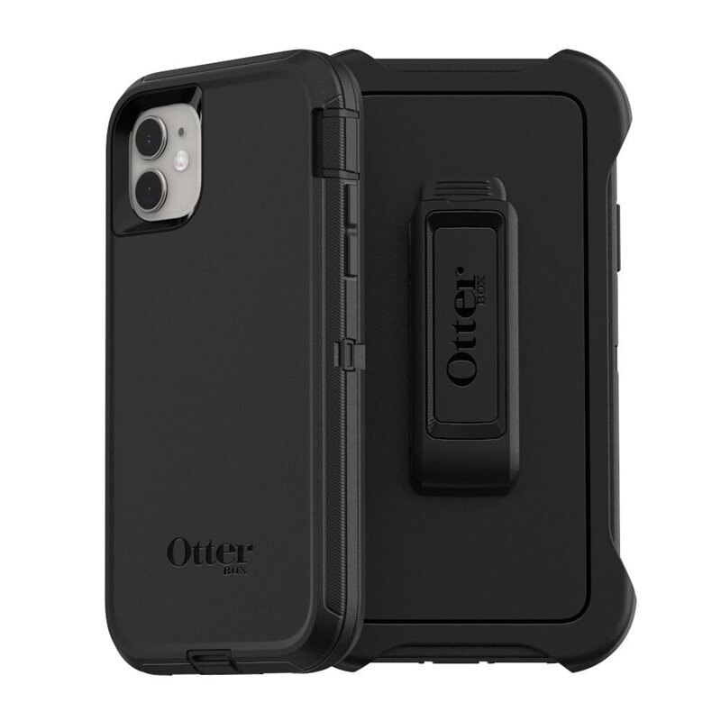 Otterbox Defender Skal iPhone 11 Svart - Skal med extremt stötskydd. Hölster med bältesklämma ingår