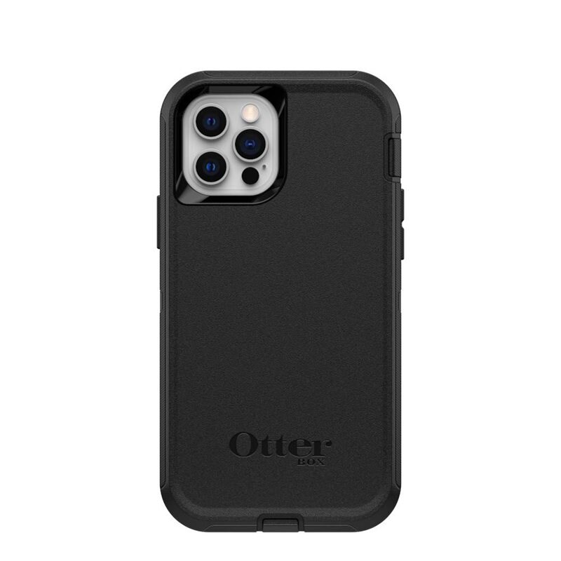 Otterbox Defender Skal iPhone 12/iPhone 12 Pro Svart - Skal med extremt stötskydd. Hölster med bältesklämma ingår