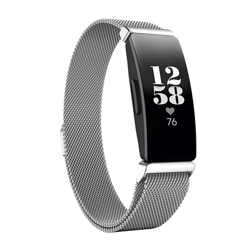 Armband Milanese Fitbit Inspire 2/Inspire HR/Inspire Silver - Lyxigt armband med magnetisk stängning - Rostfritt stål