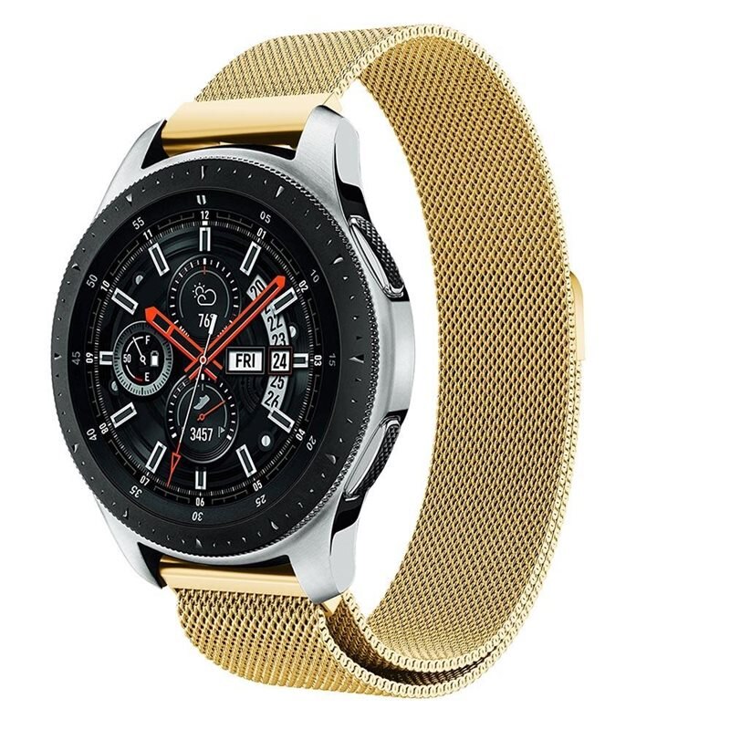 Armband Milanese Samsung Galaxy Watch 46mm Guld - Lyxigt armband med magnetisk stängning - Rostfritt stål