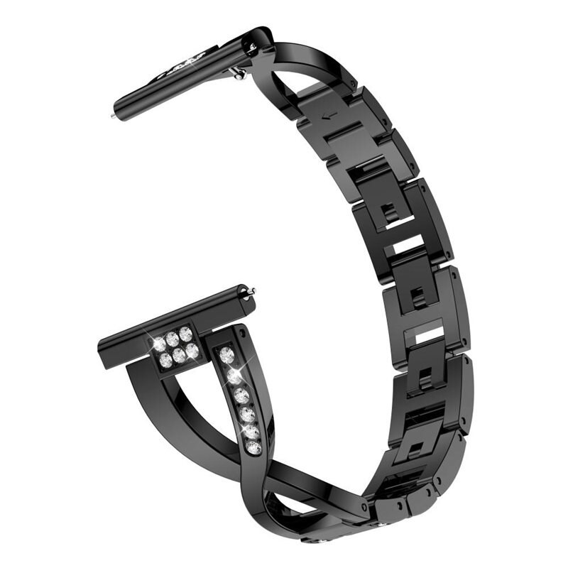 Crystal Armband Garmin Forerunner 255 Svart - Fint armband med glittrande stenar i snygg design