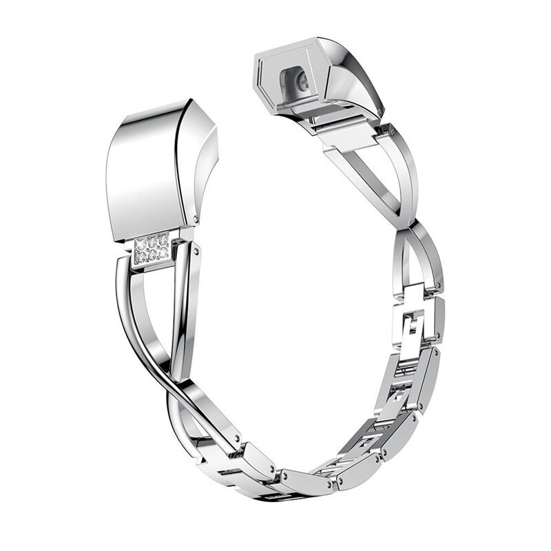 Crystal Armband Fitbit Alta/Alta HR Silver - Fint armband med glittrande stenar i snygg design