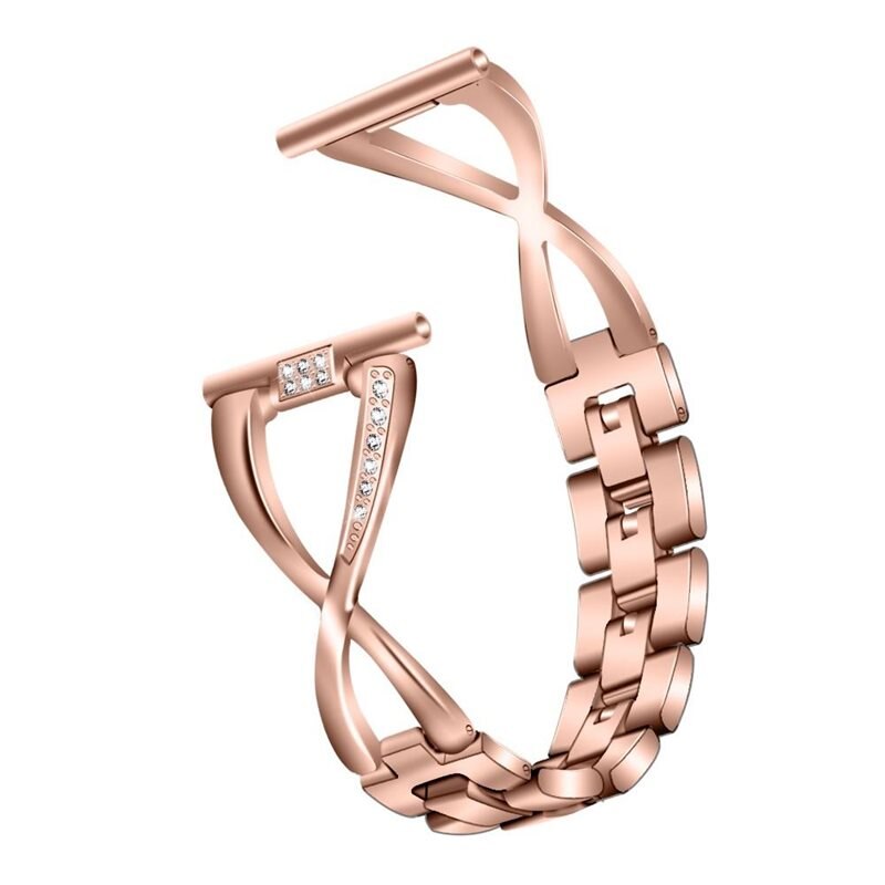 Crystal Armband Fitbit Versa/Versa 2 Rose Guld - Fint armband med glittrande stenar i snygg design