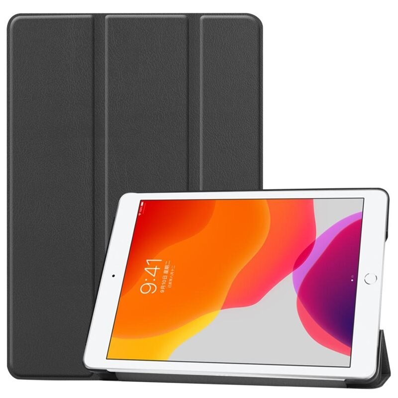Fodral Tri-fold Apple iPad 10.2 9th Gen (2021) Svart - Skyddande fodral med stödfunktion