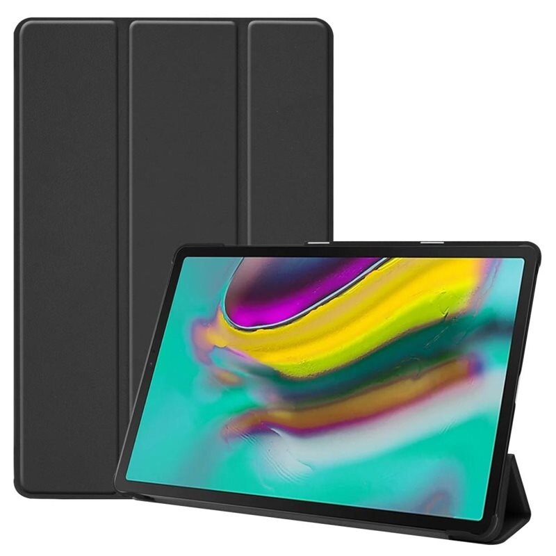 Fodral Tri-fold Samsung Galaxy Tab S5e Svart - Skyddande fodral med stödfunktion