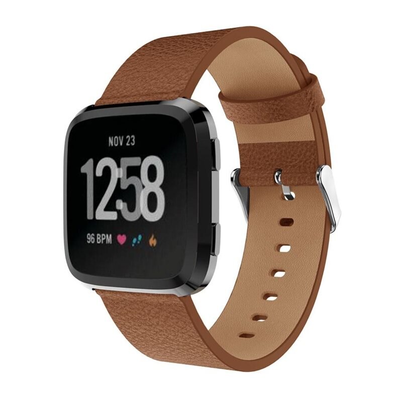 Läderarmband Fitbit Versa 2/Versa Brun - Snyggt armband i läder