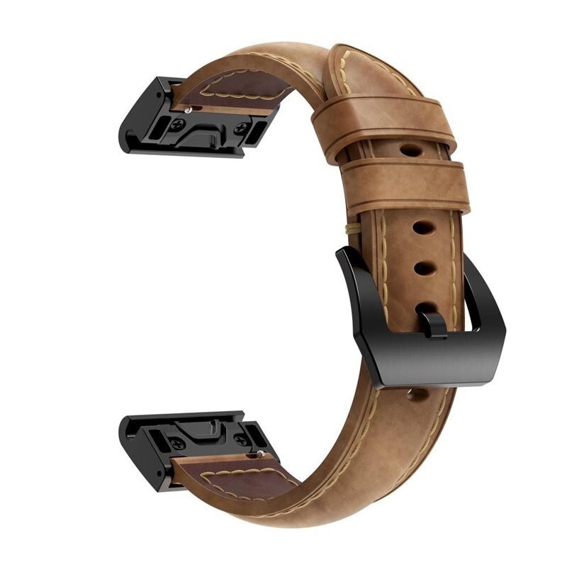 Läderarmband Garmin Fenix 8 47mm Brun - Snyggt armband i läder
