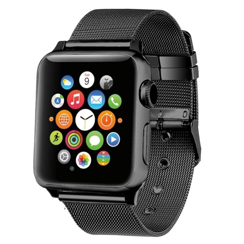 Mesh Bracelet Apple Watch Ultra 49mm 2nd Gen Svart - Snyggt armband i lyxig design