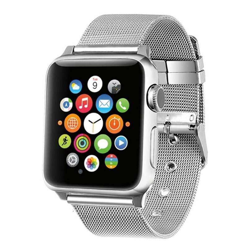 Mesh Bracelet Apple Watch 41mm Series 9 Silver - Snyggt armband i lyxig design