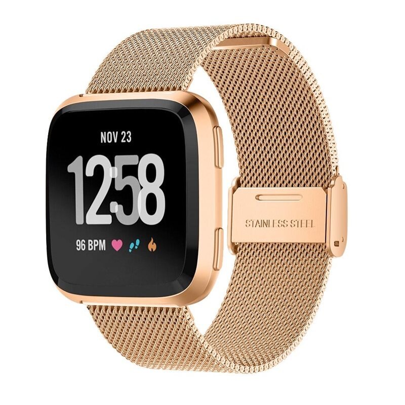 Metallarmband Fitbit Versa/Versa 2 Rose Guld - Snyggt armband i lyxig design