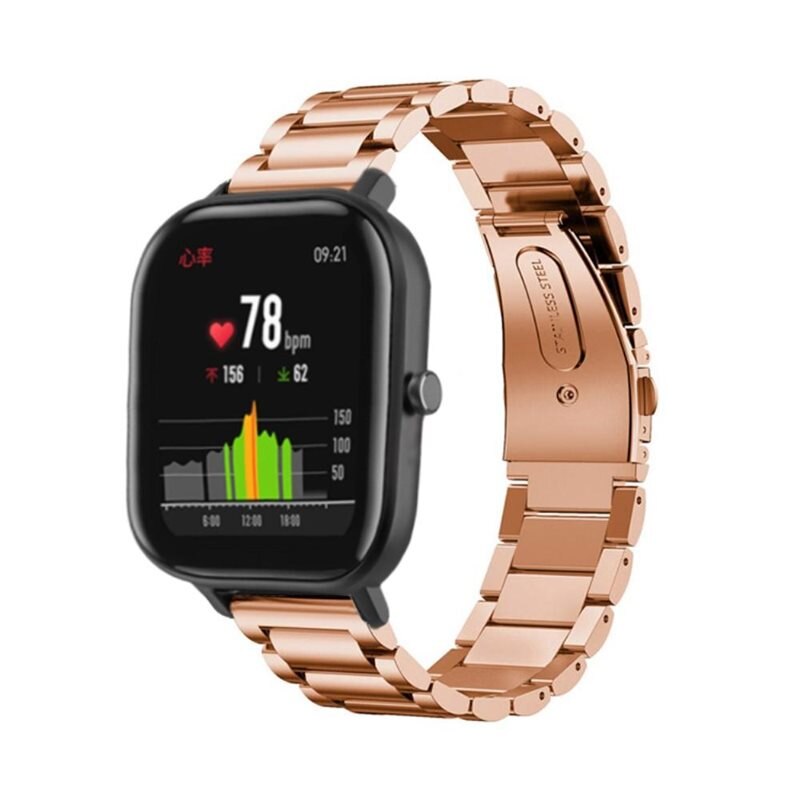 Metallarmband Amazfit GTS/GTS 2 Roséguld - Armband i lyxig och stilren design