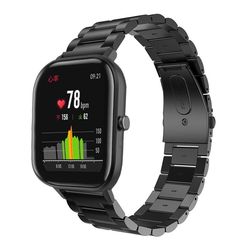 Metallarmband Amazfit GTS/GTS 2 Svart - Armband i lyxig och stilren design
