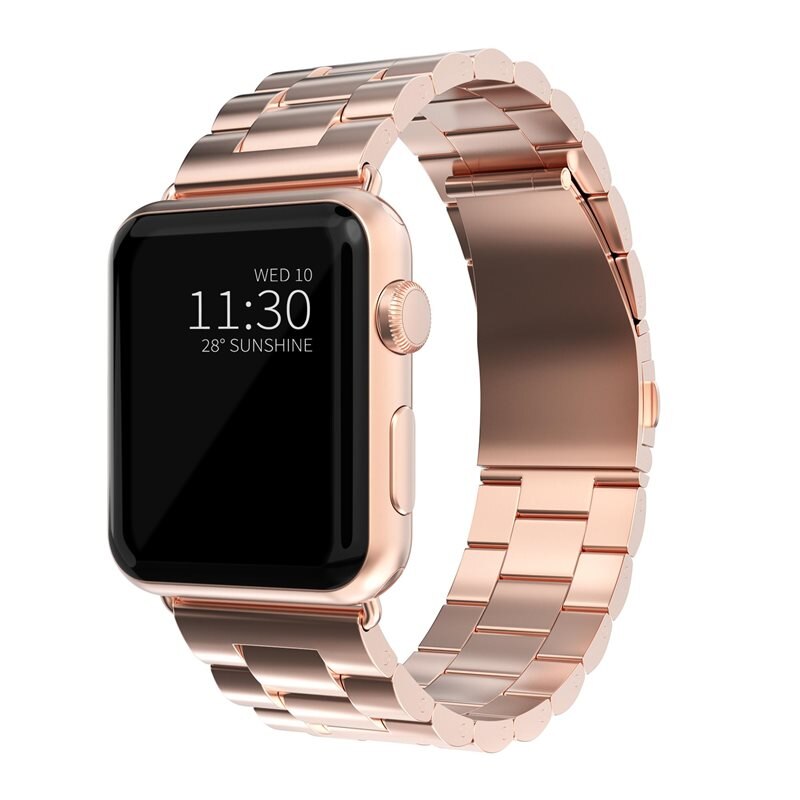 Metallarmband Apple Watch Series 4-6 40mm Roséguld - Armband i lyxig och stilren design