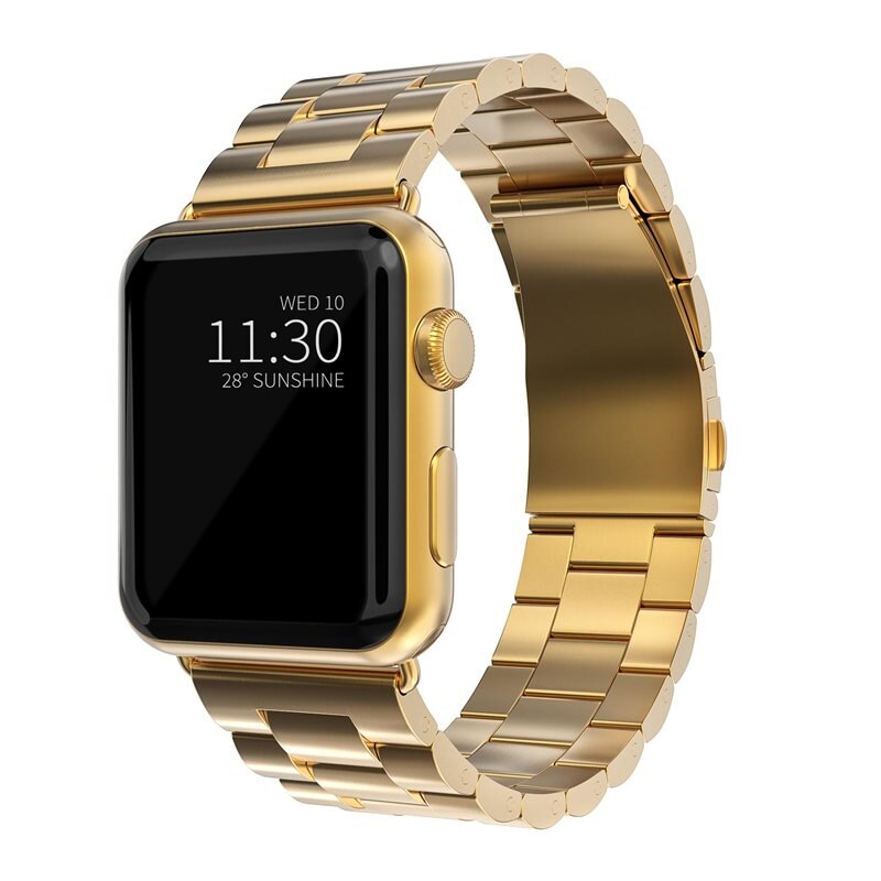 Metallarmband Apple Watch Series 8 45mm Guld - Armband i lyxig och stilren design
