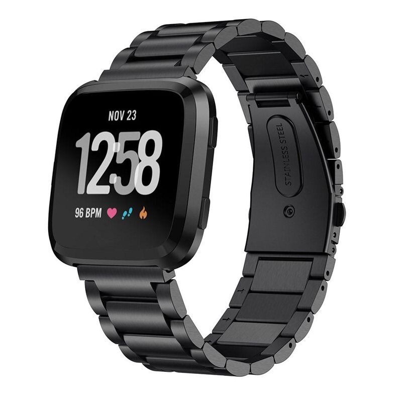 Metallarmband Fitbit Versa 2/Versa Svart - Armband i lyxig och stilren design
