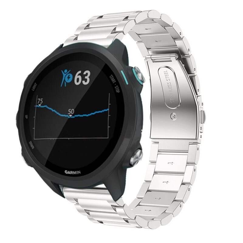 Metallarmband Garmin Forerunner 245 Silver - Armband i lyxig och stilren design