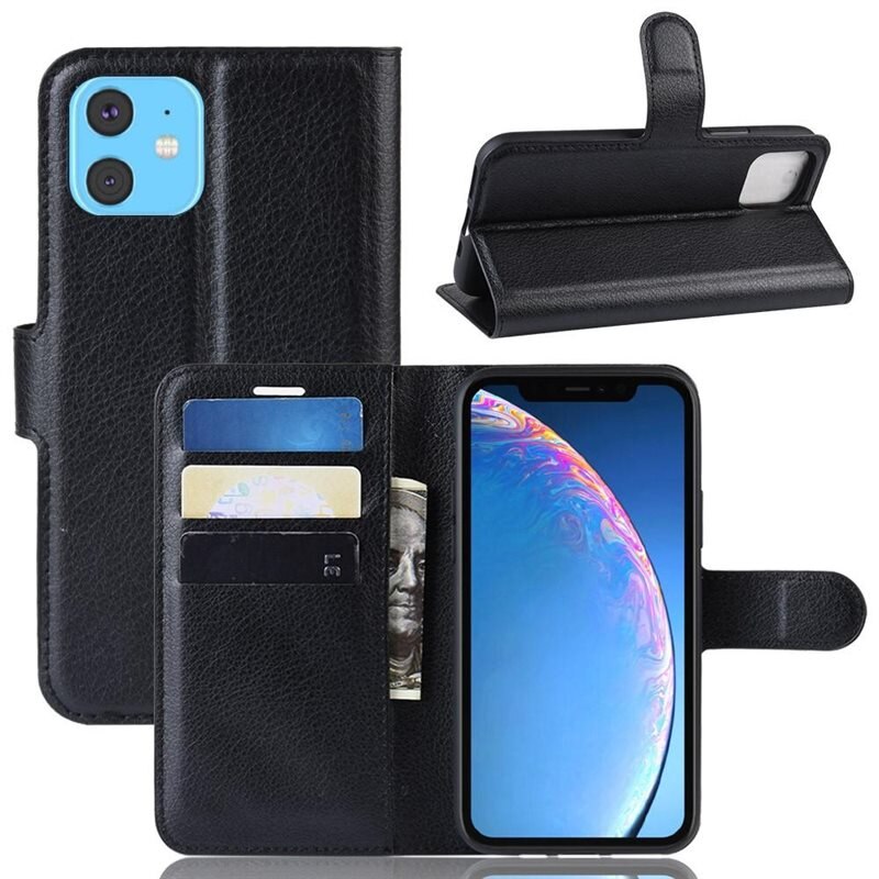 Mobilfodral iPhone 11 Svart - Praktiskt plånboksfodral med plats för sedlar och kort