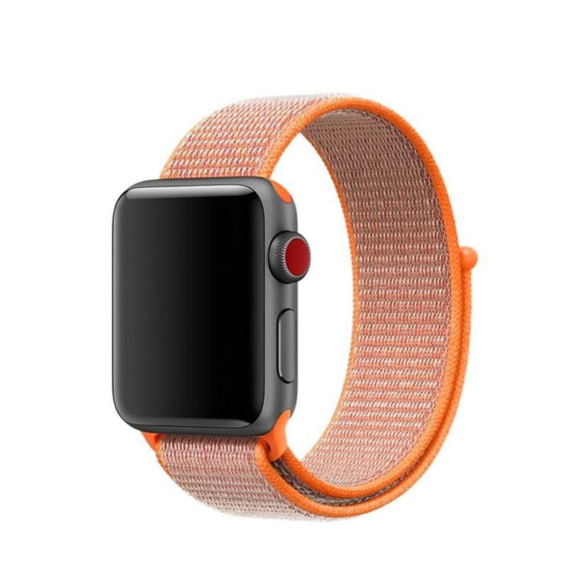 Nylonarmband Apple Watch SE 44mm Orange - Armband i skön och ventilerande nylon