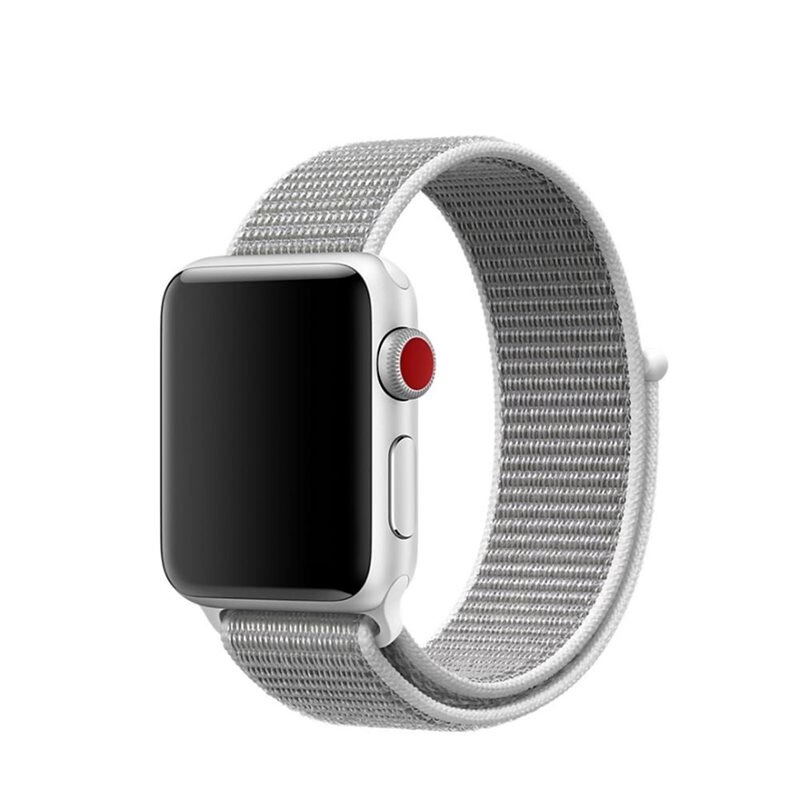 Nylonarmband Apple Watch Series 10 46mm Grå - Armband i skön och ventilerande nylon