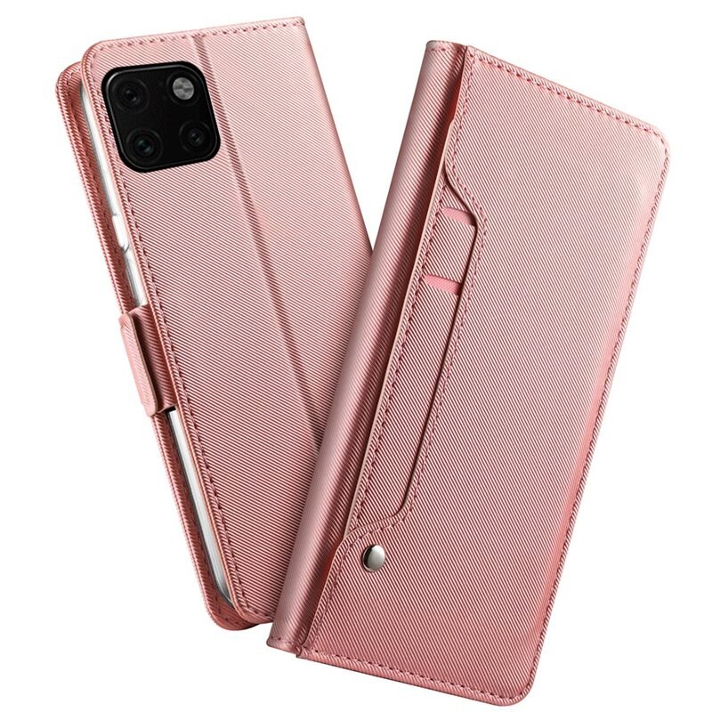 Plånboksfodral Spegel iPhone 11 Rose gold - Mobilfodral med kortfack och sedelficka