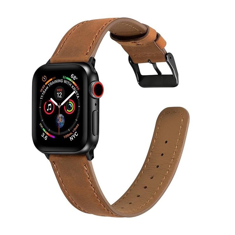 Retro Armband Apple Watch 45mm Series 7 cognac - Armband i retro design