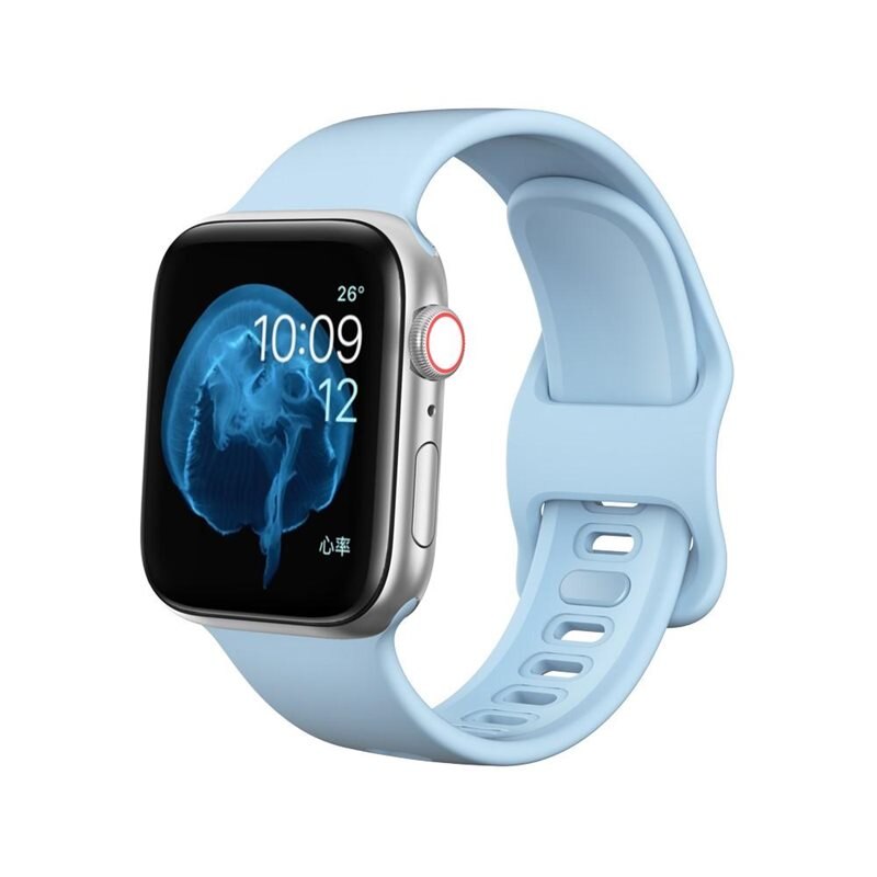 Silikonarmband Apple Watch Series 10 42mm Blå - Sportigt armband perfekt för träningen