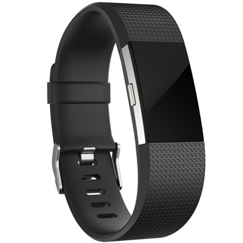 Silikonarmband Fitbit Charge 2 Svart - Sportigt armband perfekt för träningen
