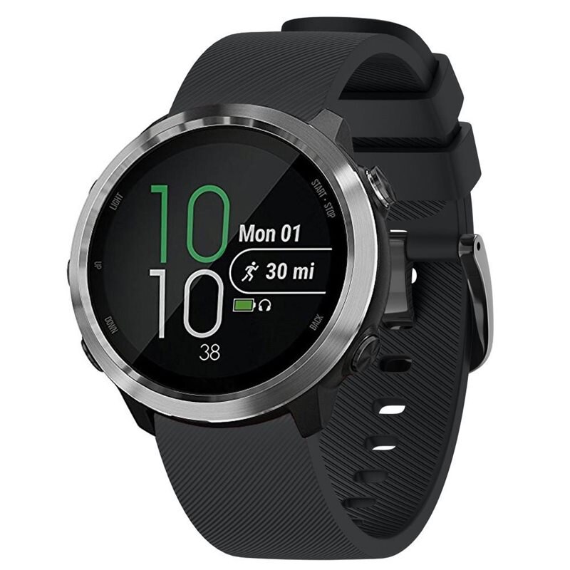 Silikonarmband Garmin Forerunner 645 Svart - Sportigt armband perfekt för träningen