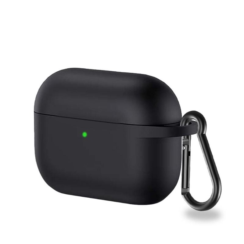 Silikonskal med karbinhake Apple AirPods Pro svart - Skydda och håll koll på dina hörlurar