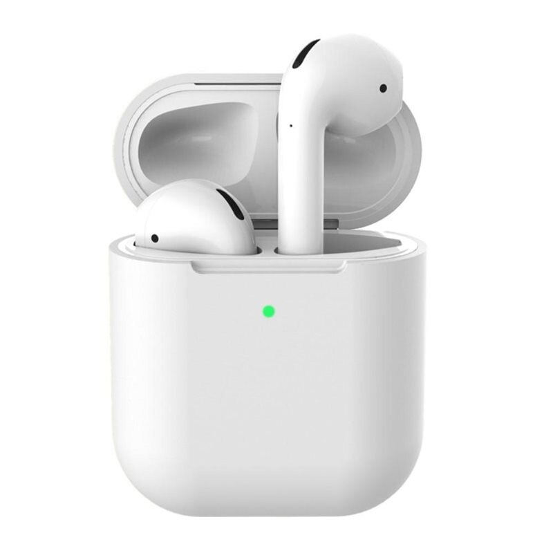Silikonskal Apple AirPods Trådlöst Laddningsetui vit - Skyddande skal
