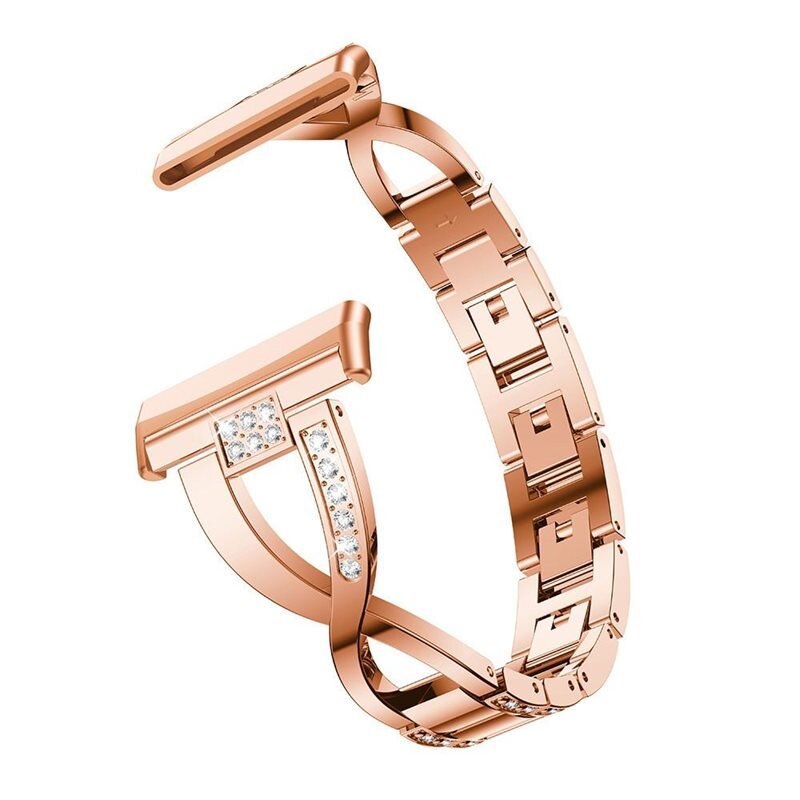 Crystal Armband Fitbit Sense 2 Rose Guld - Fint armband med glittrande stenar i snygg design