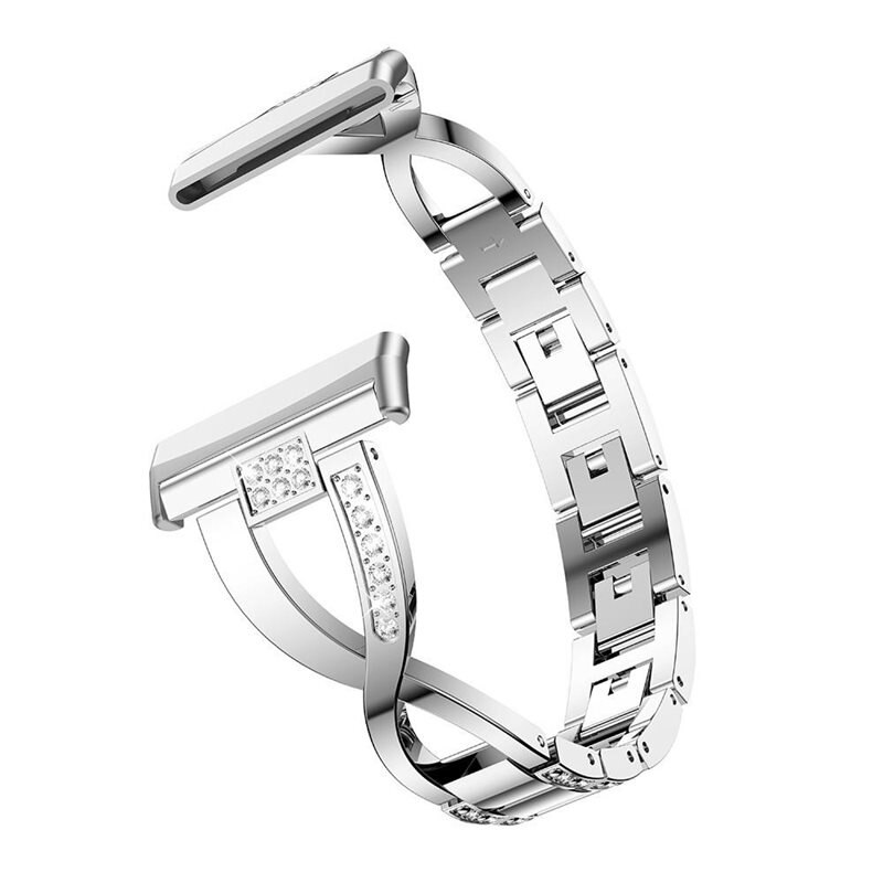 Crystal Armband Fitbit Versa 4 silver - Fint armband med glittrande stenar i snygg design