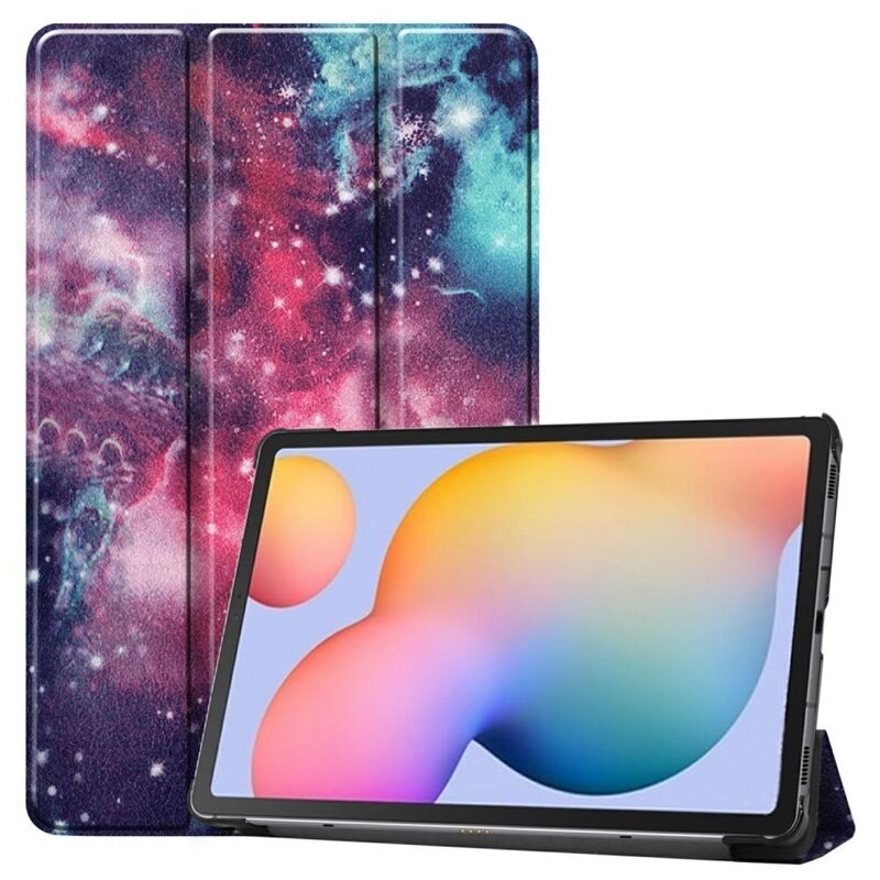 Fodral Tri-fold Samsung Galaxy Tab S6 Lite Rymd - Skyddande fodral med stödfunktion
