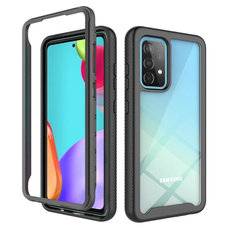 Heltäckande Skal Samsung Galaxy A52 5G Svart - Heltäckande mobilskal i två lager