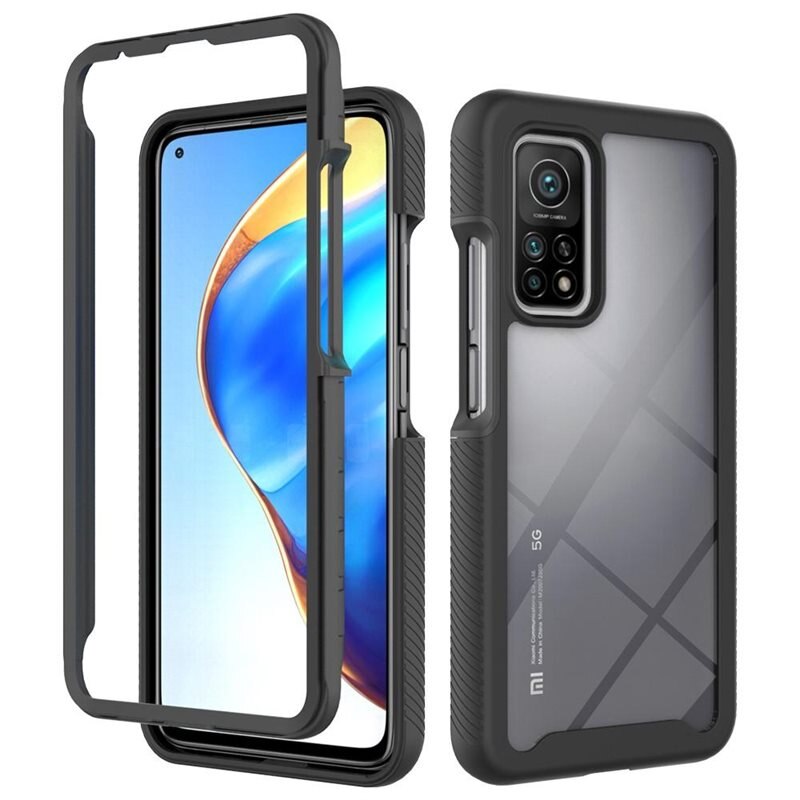 Heltäckande Skal Xiaomi Mi 10T/10T Pro Svart - Heltäckande mobilskal i två lager