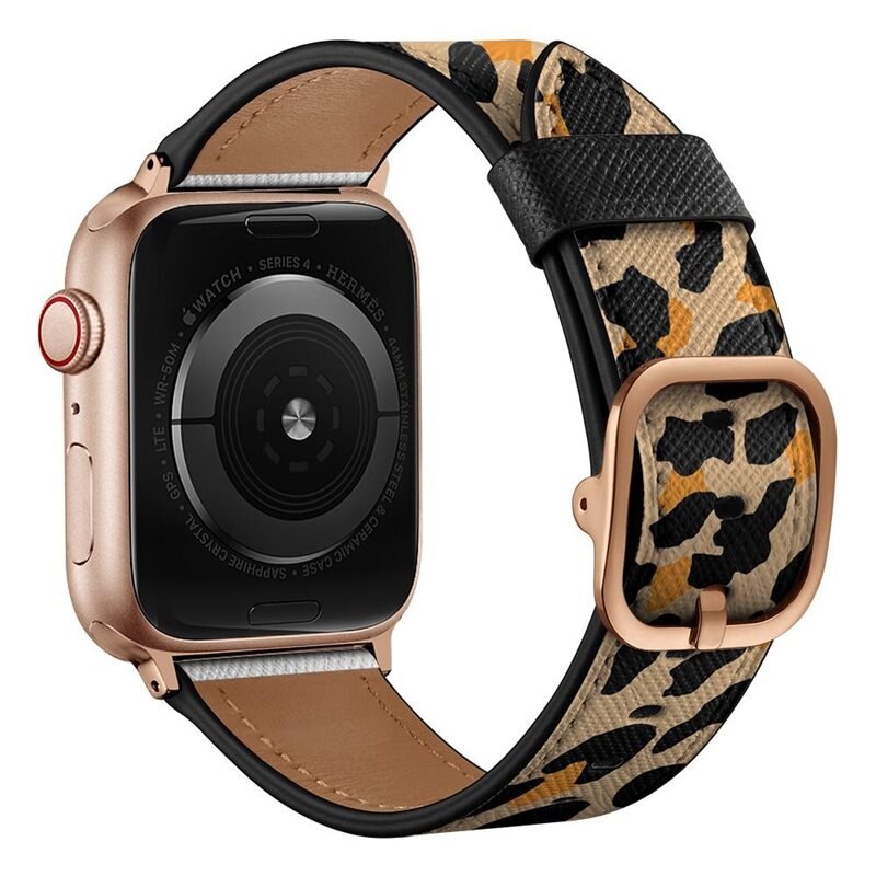 Läderarmband Apple Watch Ultra 49mm 2nd Gen Leopard - Snyggt armband i läder