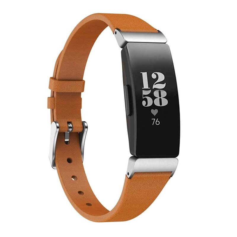Läderarmband Fitbit Inspire 2/Inspire HR/Inspire Brun - Snyggt armband i läder
