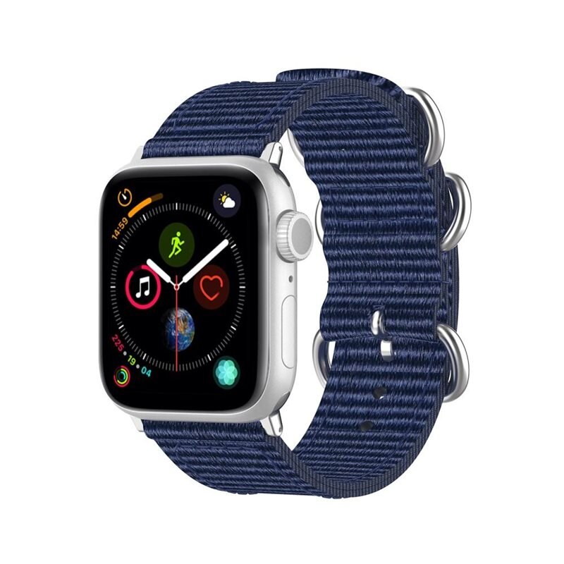 Natoarmband Apple Watch 41mm Series 8 marinblå - Snyggt armband