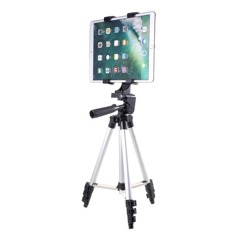 Premium Stativ Tripod för Surfplattor/iPad silver - Praktiskt stativ