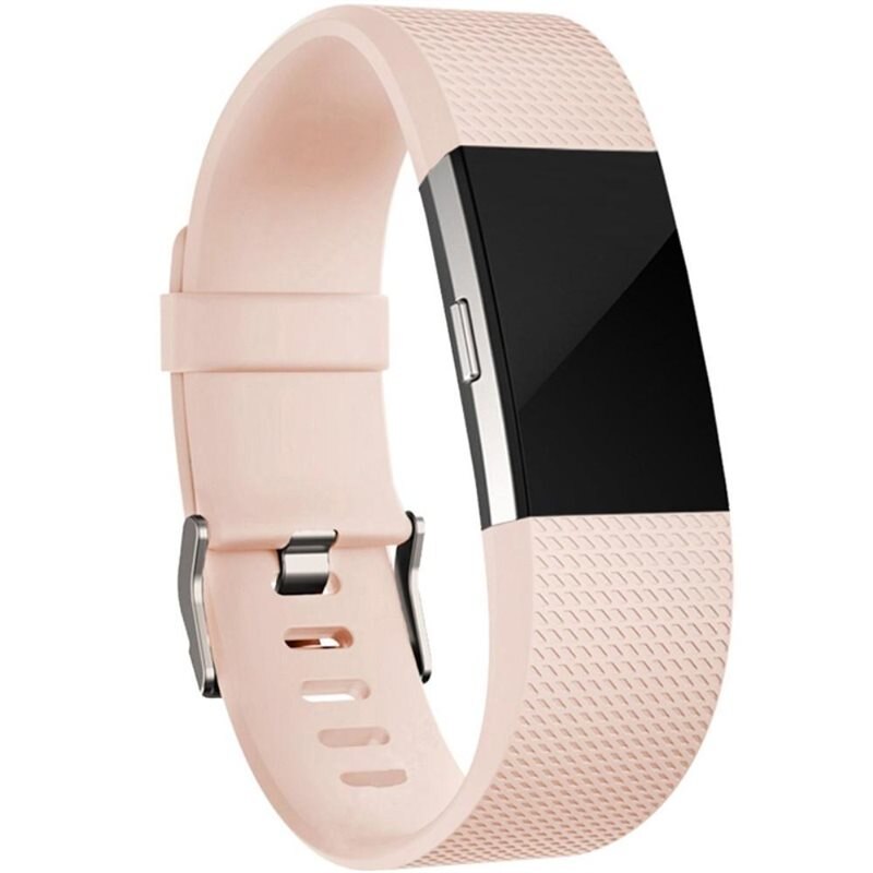 Silikonarmband Fitbit Charge 2 Rosa - Sportigt armband perfekt för träningen