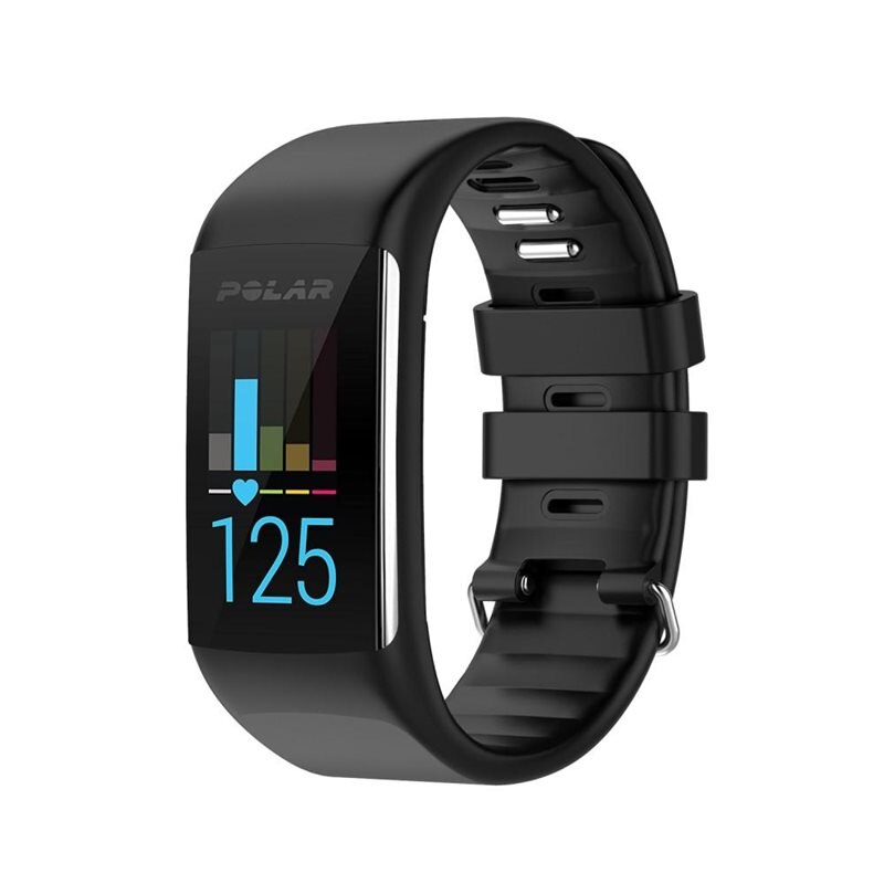 Silikonarmband Polar A360/A370 svart - Sportigt armband perfekt för träningen