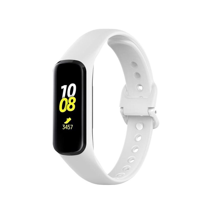 Silikonarmband Samsung Galaxy Fit 2 vit - Sportigt armband perfekt för träningen