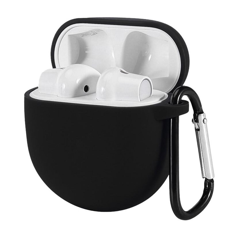 Silikonskal med karbinhake OnePlus Buds svart - Skydda och håll koll på dina hörlurar