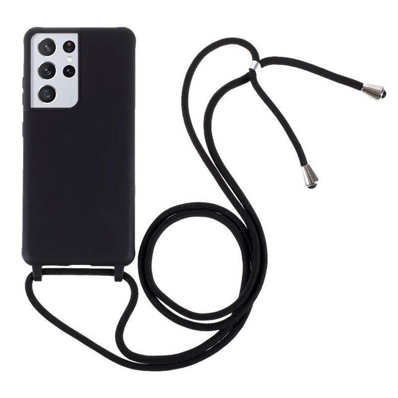 Skal Halsband Samsung Galaxy S21 Ultra Svart - Mobilskal med praktisk bärrem