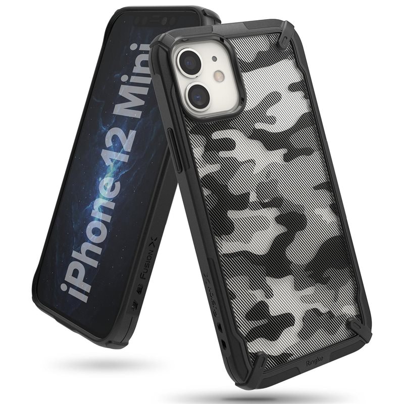 Ringke Fusion X Skal iPhone 12 Mini Camo Svart - Mobilskal i tuff design